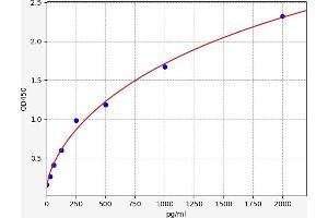 Typical standard curve (Protein Red (IK) ELISA Kit)