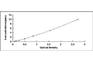 Typical standard curve (MMP1 ELISA Kit)