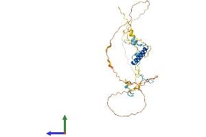 AlphaFold protein structure predicition of Human Recombinant SPATS1 Protein, UniprotID Q496A3