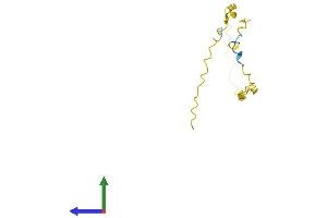 AlphaFold protein structure predicition of Human Recombinant GAGE7 Protein, UniprotID O76087 (G Antigen 7 Protein (GAGE7) (AA 1-117) (His tag))
