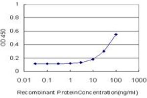 Detection limit for recombinant GST tagged LDHAL6B is approximately 3ng/ml as a capture antibody. (LDHAL6B antibody  (AA 282-381))