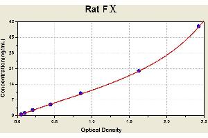 Diagramm of the ELISA kit to detect Rat F? (Coagulation Factor X ELISA Kit)