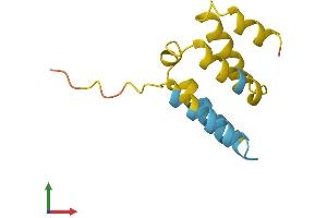 AlphaFold protein structure predicition of Human Recombinant NBEAP1 Protein, UniprotID P0C6P0 (NBEAP1 Protein (AA 1-100) (His tag))
