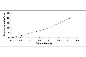 Typical standard curve (Endothelin-1 Receptor ELISA Kit)