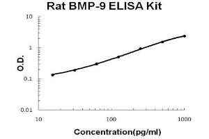 Rat BMP-9 PicoKine ELISA Kit standard curve (GDF2 ELISA Kit)