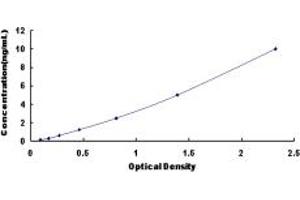 Typical standard curve (DNAJC12 ELISA Kit)