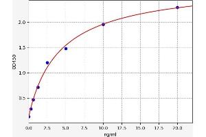 Typical standard curve (PDHA1 ELISA Kit)