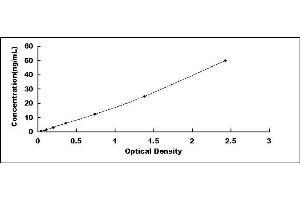 Typical standard curve (HSP27 ELISA Kit)