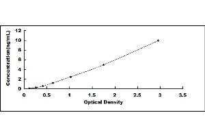 Typical standard curve (HMOX1 ELISA Kit)