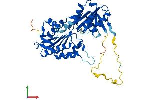AlphaFold protein structure predicition of Human Recombinant PRPSAP1 Protein, UniprotID Q14558 (PRPSAP1 Protein (AA 1-356) (His tag))