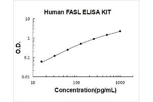 Human FASL PicoKine ELISA Kit standard curve
