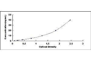 Typical standard curve (Estrogen Receptor alpha ELISA Kit)