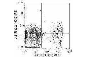 Flow Cytometry (FACS) image for anti-Interleukin 21 Receptor (IL21R) antibody (PE) (ABIN2663416) (IL21 Receptor antibody  (PE))
