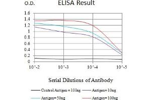 Black line: Control Antigen (100 ng),Purple line: Antigen (10 ng), Blue line: Antigen (50 ng), Red line:Antigen (100 ng) (Caspase 9 antibody  (AA 331-416))