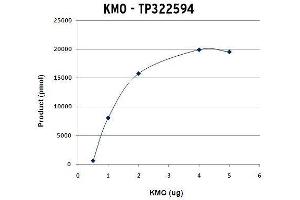 Bioactivity measured with Activity Assay (KMO Protein (Myc-DYKDDDDK Tag))