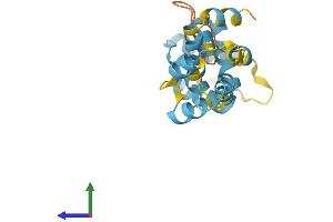 AlphaFold protein structure predicition of Mouse Recombinant Pycard Protein, UniprotID Q9EPB4 (PYCARD Protein (AA 1-193) (His tag))