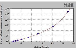 Typical standard curve (L-Carnitine ELISA Kit)