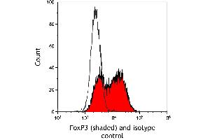 Flow Cytometry (FACS) image for anti-Forkhead Box P3 (FOXP3) (AA 275-325) antibody (ABIN7795682) (Recombinant FOXP3 antibody  (AA 275-325))