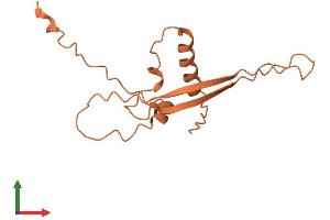AlphaFold protein structure predicition of Human Recombinant LINC01387 Protein, UniprotID J3KSC0