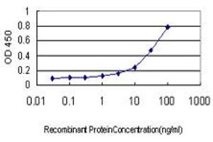 Detection limit for recombinant GST tagged GAPDHS is approximately 1ng/ml as a capture antibody. (GAPDHS antibody  (AA 1-408))