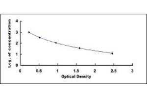 Typical standard curve (beta Endorphin ELISA Kit)