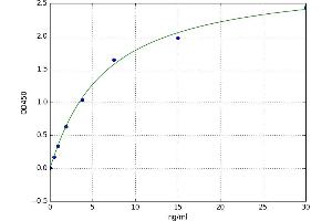 A typical standard curve (Nerve Growth Factor ELISA Kit)