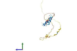 AlphaFold protein structure predicition of Mouse Recombinant Chchd2 Protein, UniprotID Q9D1L0 (CHCHD2 Protein (AA 1-153) (His tag))