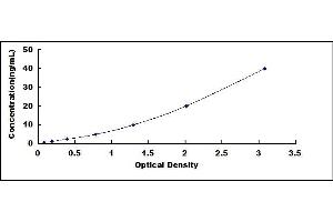 Typical standard curve (Kininogen (HMW) ELISA Kit)