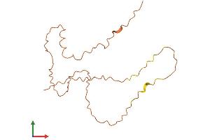 AlphaFold protein structure predicition of Human Recombinant FAM218A Protein, UniprotID Q96MZ4 (FAM218A Protein (AA 1-157) (His tag))