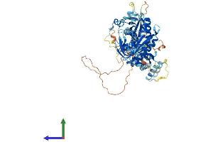 AlphaFold protein structure predicition of Human Recombinant GUCY1A1 Protein, UniprotID Q02108