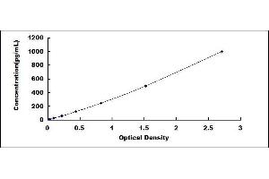 Typical standard curve (Cardiac Troponin T2 ELISA Kit)