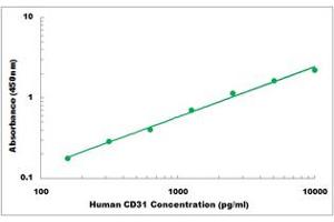 Representative Standard Curve (CD31 ELISA Kit)