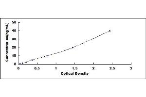 Typical standard curve (VEGFR2/CD309 ELISA Kit)