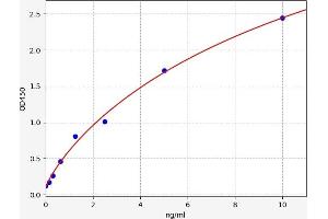 Typical standard curve (PKC delta ELISA Kit)