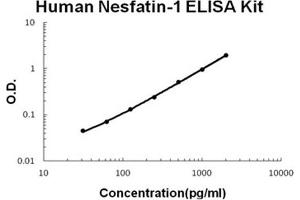 Human Nesfatin-1 PicoKine ELISA Kit standard curve