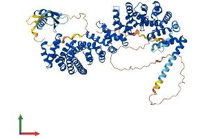 AlphaFold protein structure predicition of Human Recombinant KIFAP3 Protein, UniprotID Q92845