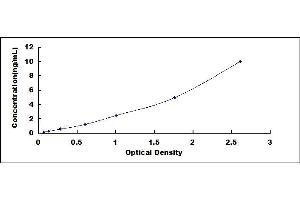 Typical standard curve (TIM3 ELISA Kit)