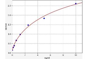 Typical standard curve (NUSAP1 ELISA Kit)