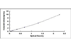 Typical standard curve (TIMP2 ELISA Kit)