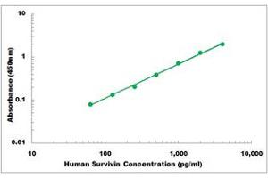 Representative Standard Curve (Survivin ELISA Kit)