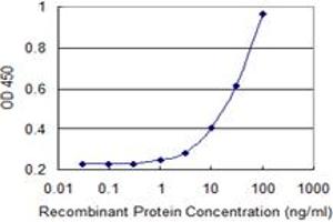Detection limit for recombinant GST tagged PPIL2 is 1 ng/ml as a capture antibody.