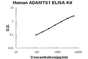 Human ADAMTS1 PicoKine ELISA Kit standard curve