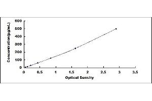 Typical standard curve (TGFB3 ELISA Kit)