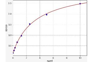 Typical standard curve (COL2A1 ELISA Kit)