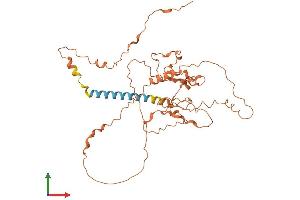 AlphaFold protein structure predicition of Human Recombinant FAM157C Protein, UniprotID P0CG43 (FAM157C Protein (AA 1-387) (His tag))