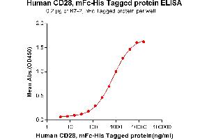 ELISA image for CD28 (CD28) (AA 19-152) protein (mFc-His Tag) (ABIN6961087)