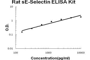 Rat sE-Selectin Accusignal ELISA Kit Rat sE-Selectin AccuSignal ELISA Kit standard curve. (Soluble E-Selectin ELISA Kit)
