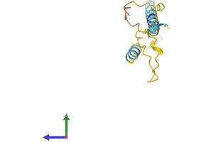 AlphaFold protein structure predicition of Human Recombinant PDZK1IP1 Protein, UniprotID Q13113 (PDZK1 Interacting Protein 1 (PDZK1IP1) (AA 1-114) protein (His tag))