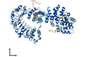 AlphaFold protein structure predicition of Human Recombinant ZYG11A Protein, UniprotID Q6WRX3 (ZYG11A Protein (AA 1-759) (His tag))