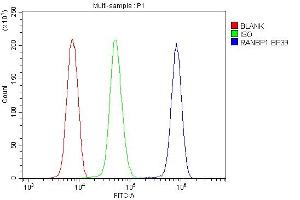 Flow Cytometry analysis of U937 cells using anti-RanBP1 antibody (ABIN5518868). (RANBP1 antibody  (AA 2-201))
